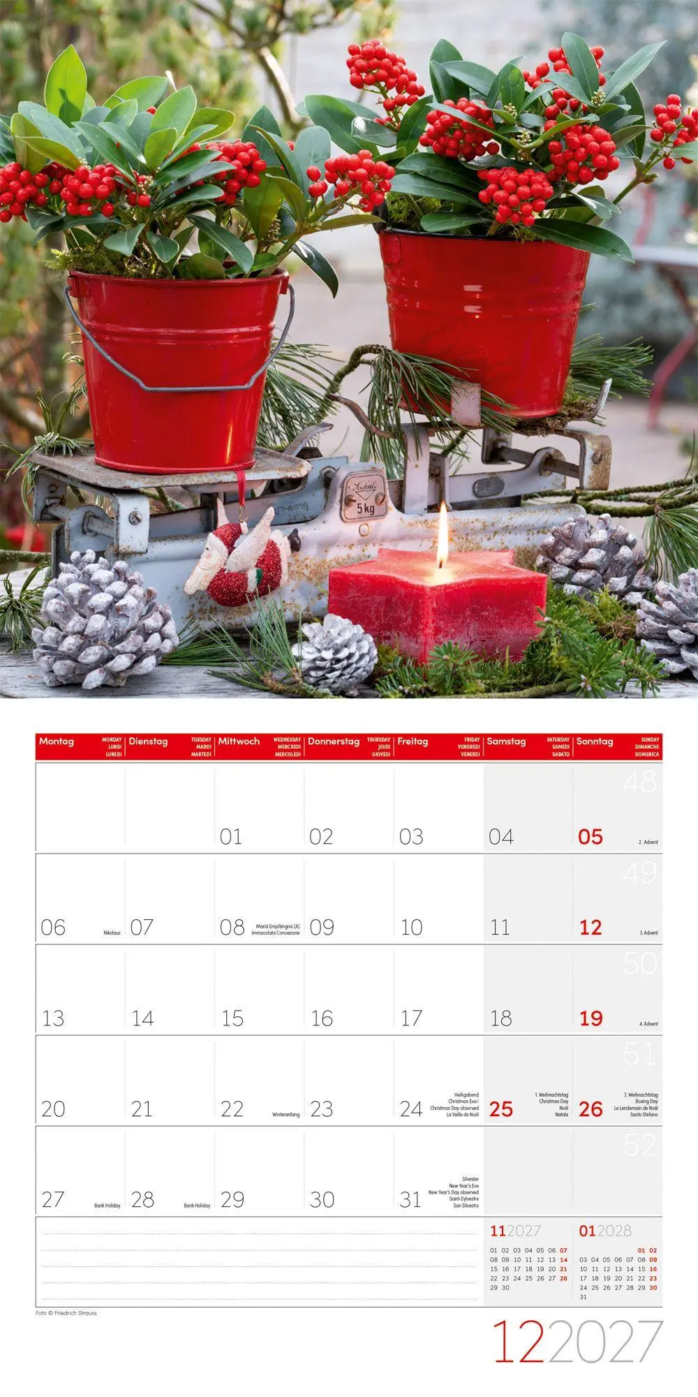 Bild: 9783838447001 | Blumenzauber Kalender 2027 - 30x30 - Art12 | GmbH | Kalender | 28 S.