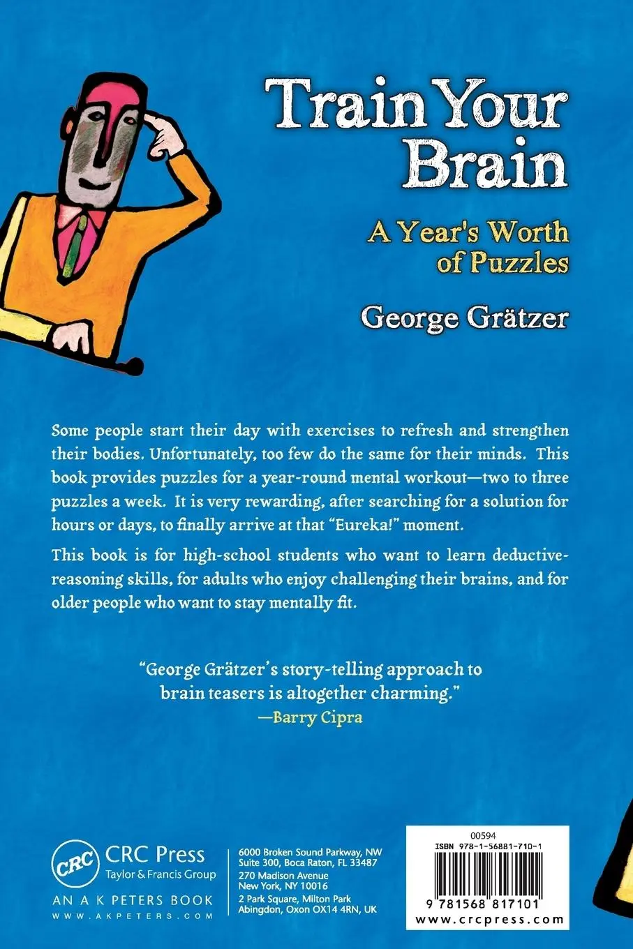 Rückseite: 9781568817101 | Train Your Brain | A Year's Worth of Puzzles | George Gratzer | Buch