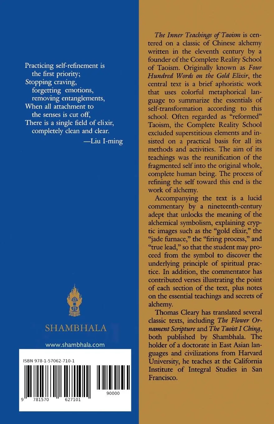 Rückseite: 9781570627101 | The Inner Teachings of Taoism | Chang Po-Tuan | Taschenbuch | Englisch