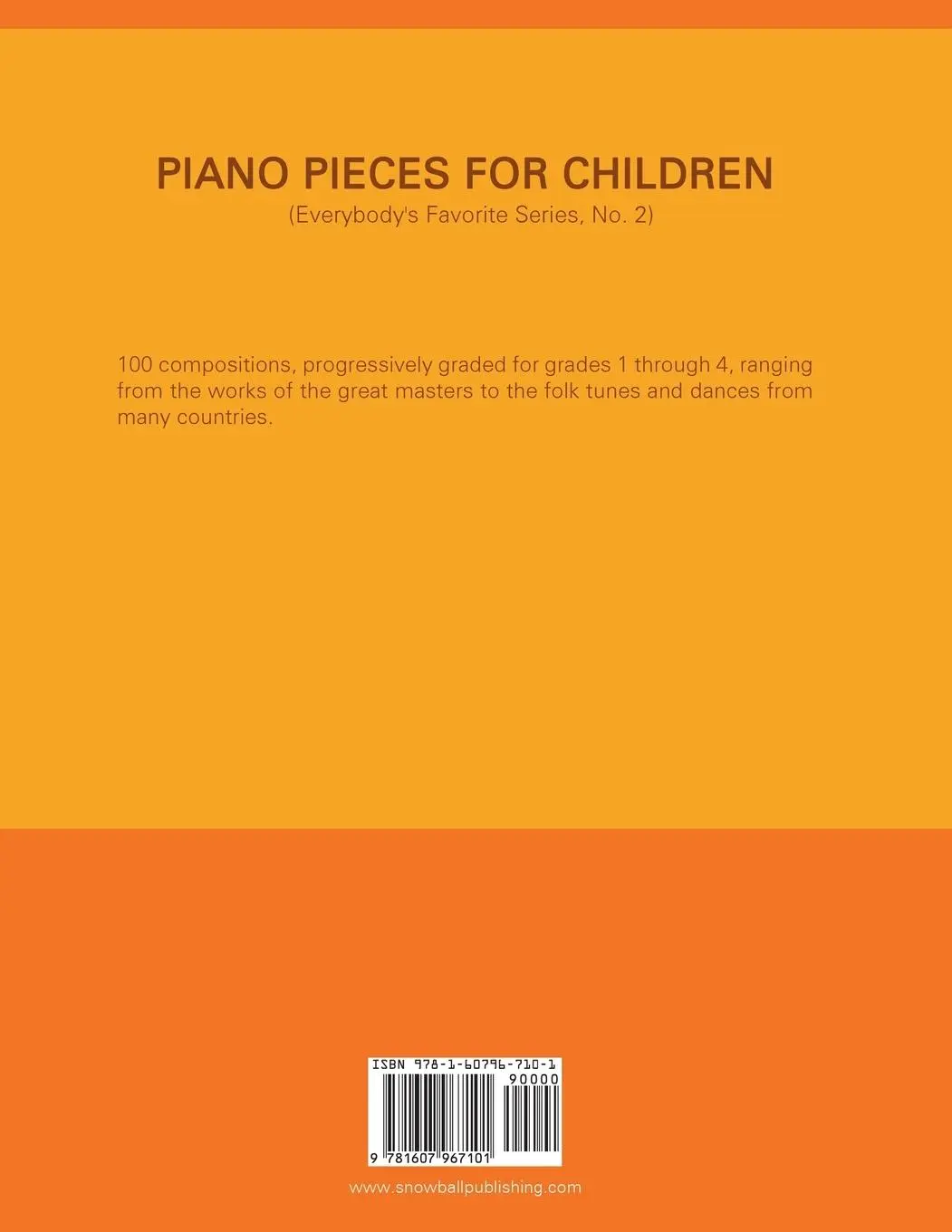 Rückseite: 9781607967101 | Piano Pieces for Children - Volume 2 | Maxwell Eckstein | Taschenbuch