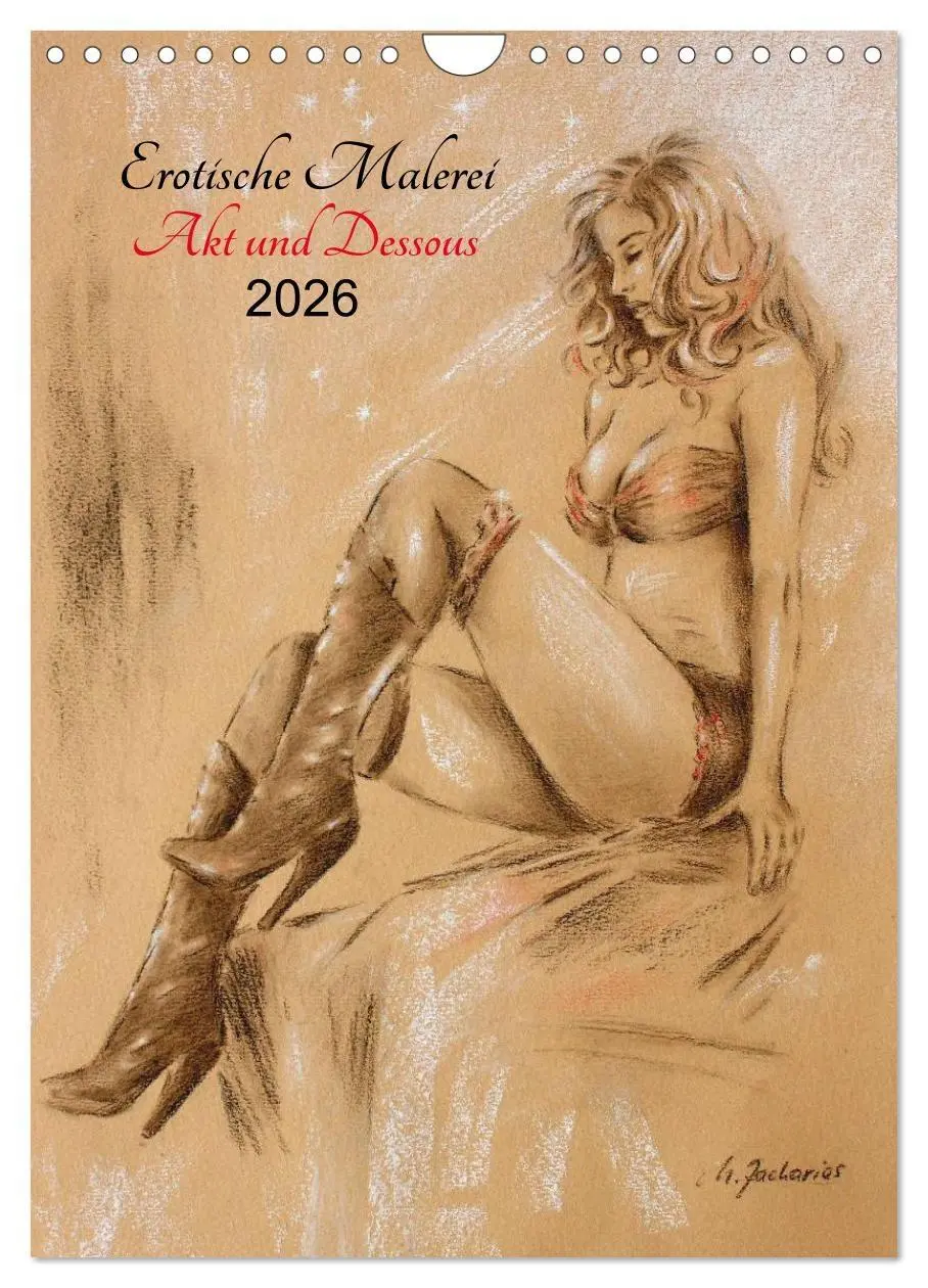 Cover: 9783516447101 | Erotische Malerei - Akt und Dessous (Wandkalender 2026 DIN A4...