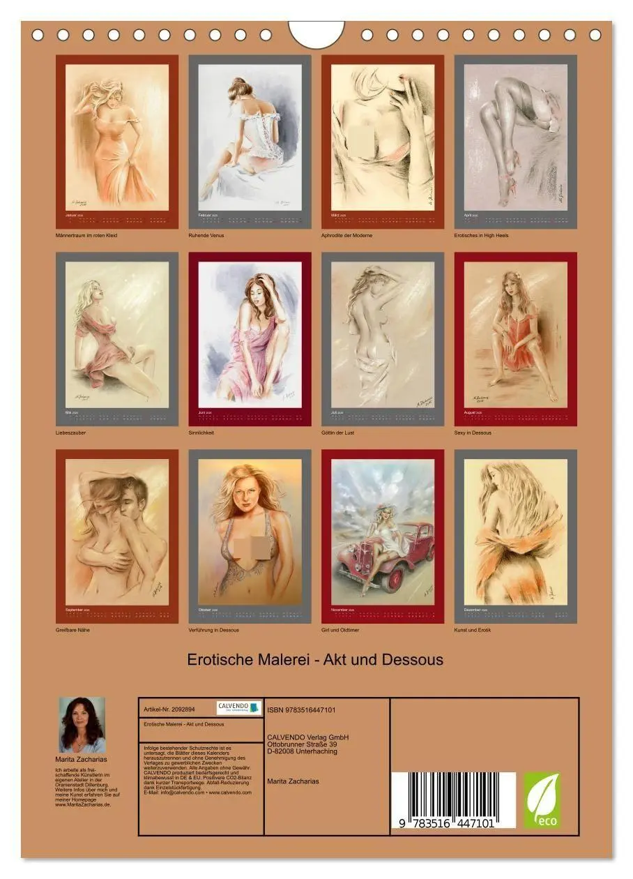 Bild: 9783516447101 | Erotische Malerei - Akt und Dessous (Wandkalender 2026 DIN A4...