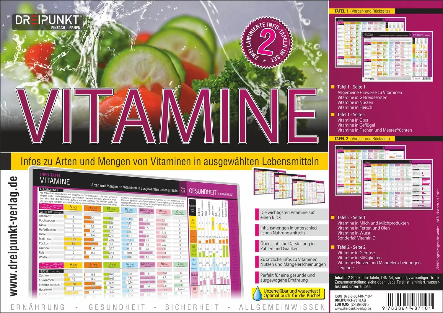 Cover: 9783864487101 | Info-Tafel-Set Vitamine | Schulze Media GmbH | Poster | 4 S. | Deutsch