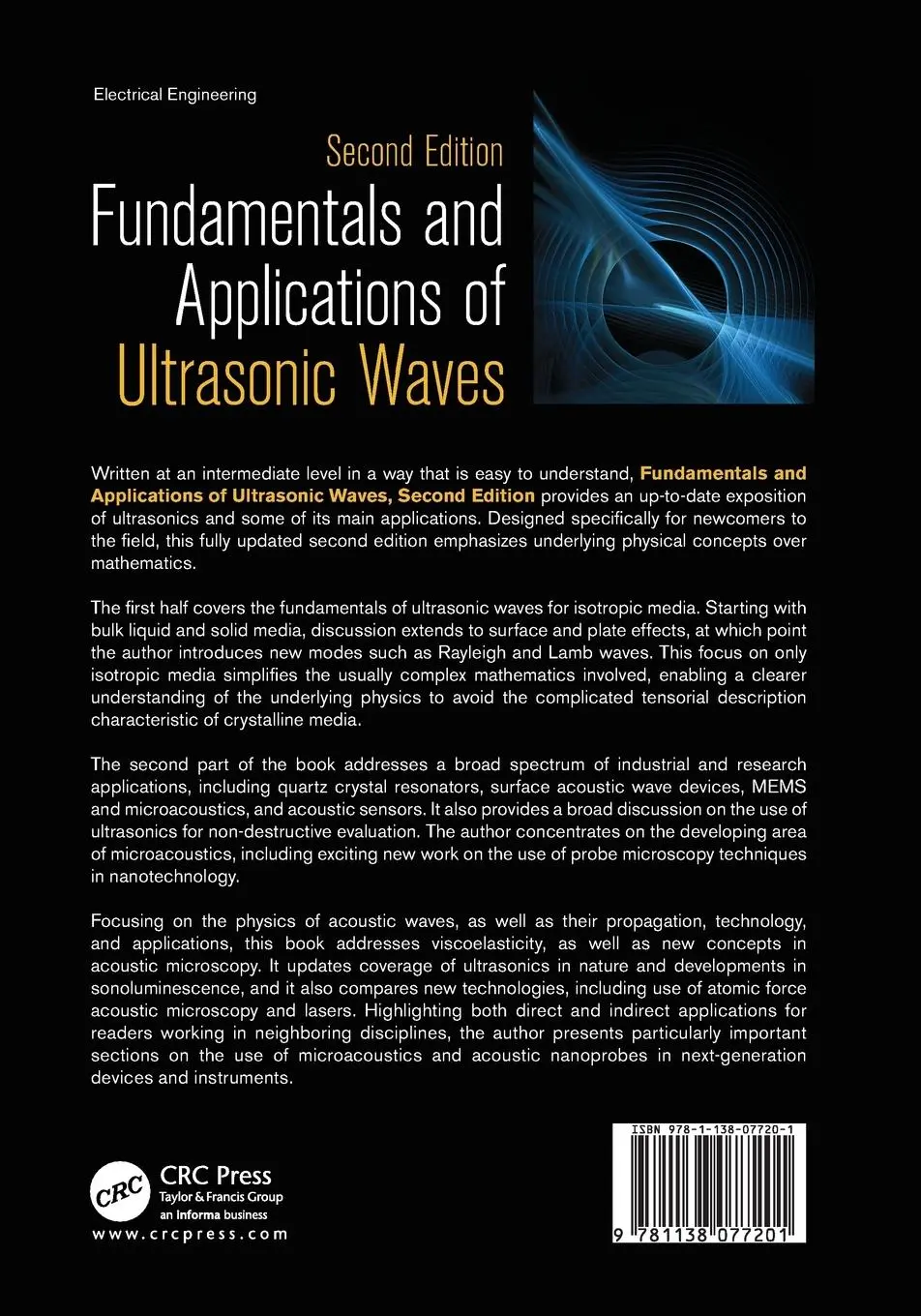 Rückseite: 9781138077201 | Fundamentals and Applications of Ultrasonic Waves | J. David N. Cheeke
