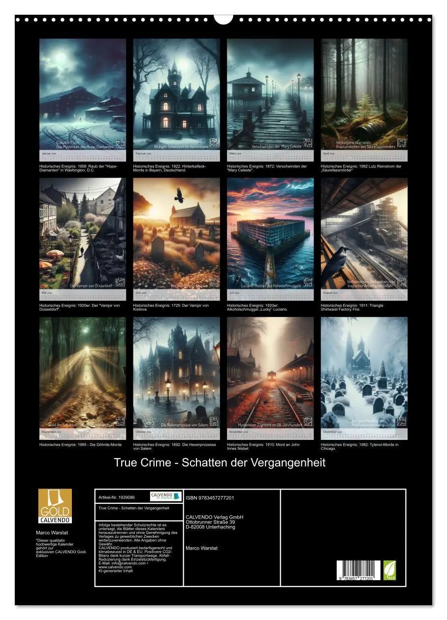 Bild: 9783457277201 | True Crime - Schatten der Vergangenheit (Wandkalender 2026 DIN A2...