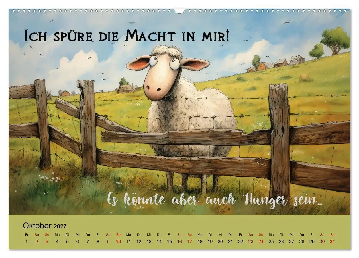 Bild: 9783569217201 | Schafsprüche (hochwertiger Premium Wandkalender 2027 DIN A2 quer),...