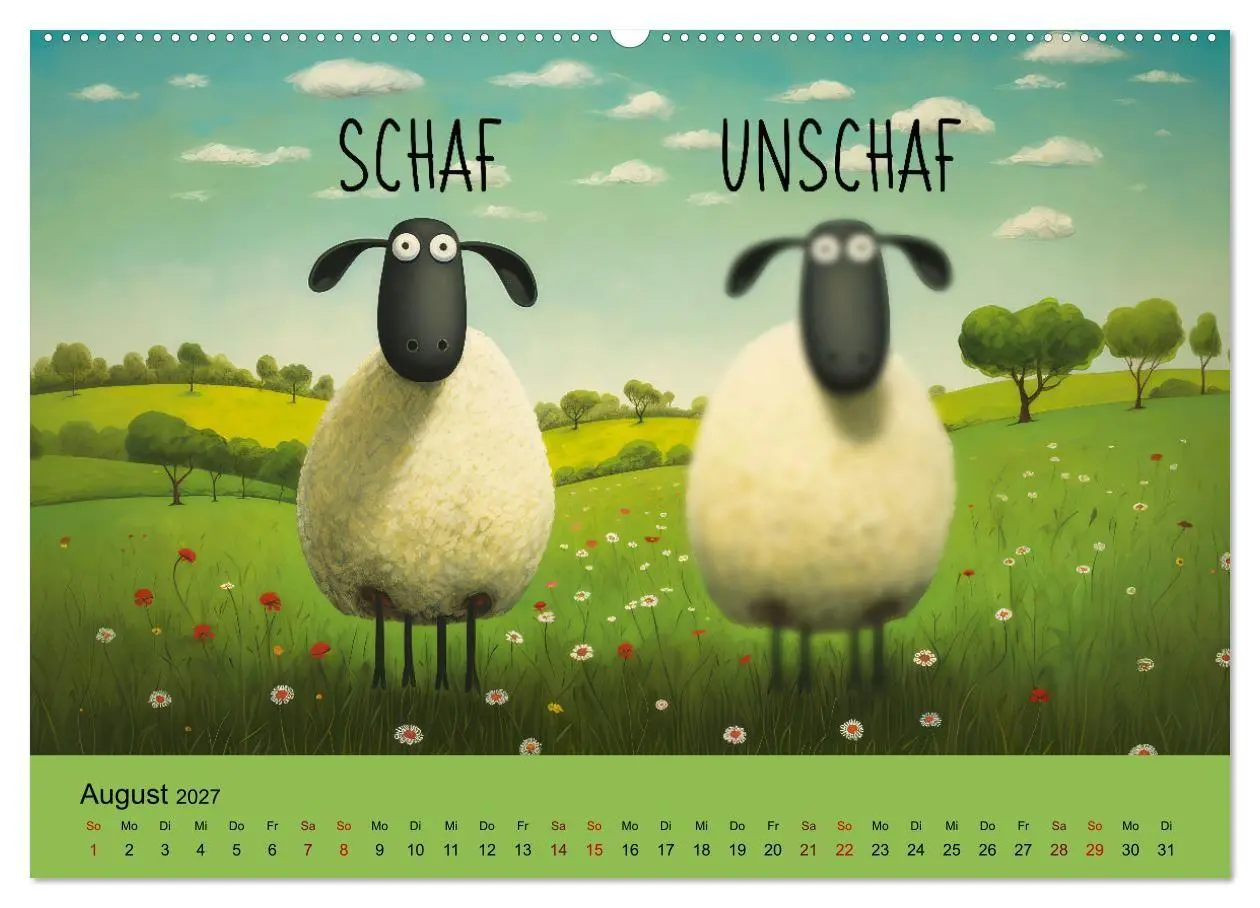 Bild: 9783569217201 | Schafsprüche (hochwertiger Premium Wandkalender 2027 DIN A2 quer),...