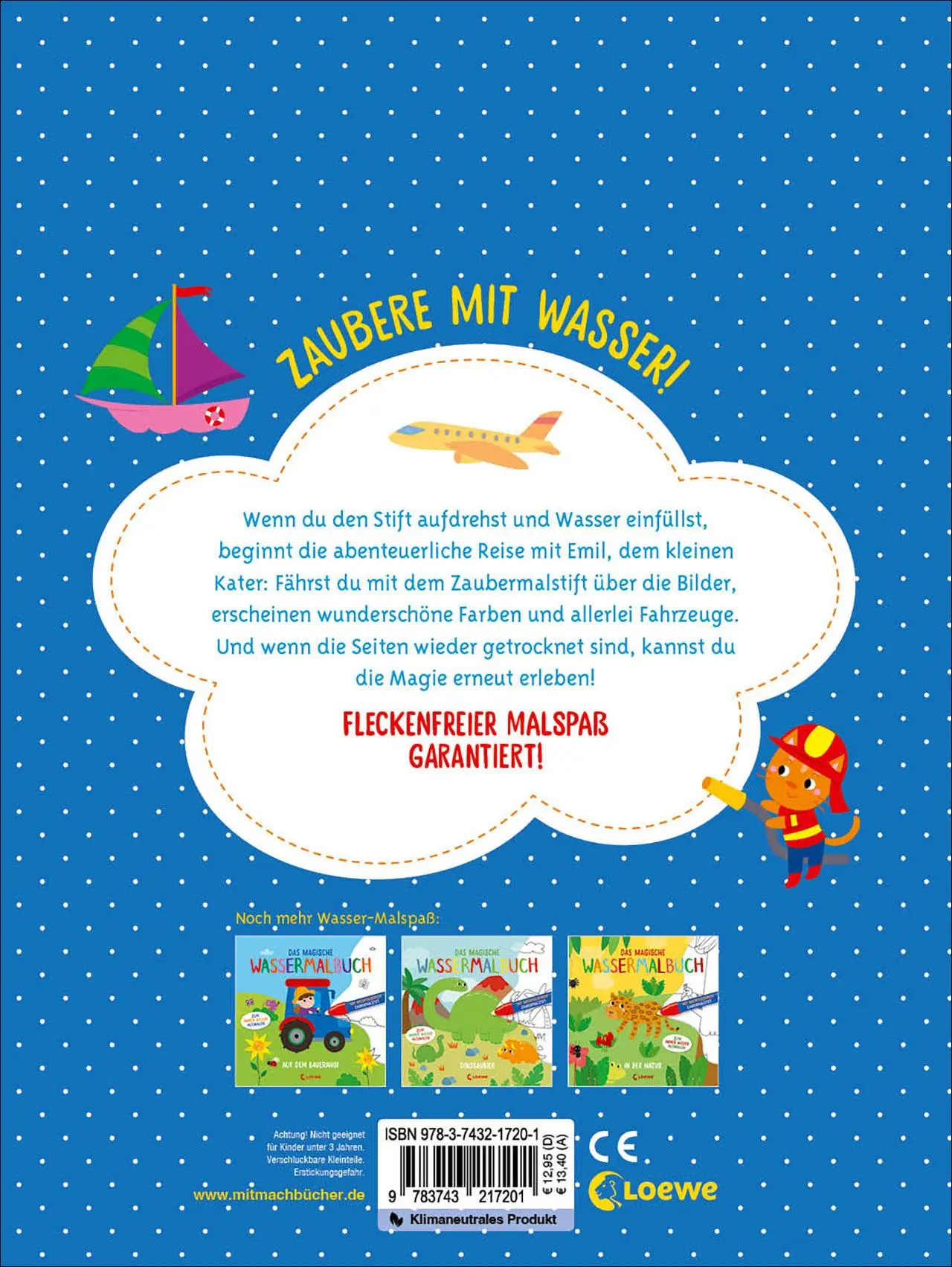Rückseite: 9783743217201 | Das magische Wassermalbuch - Fahrzeuge | Taschenbuch | 14 S. | Deutsch