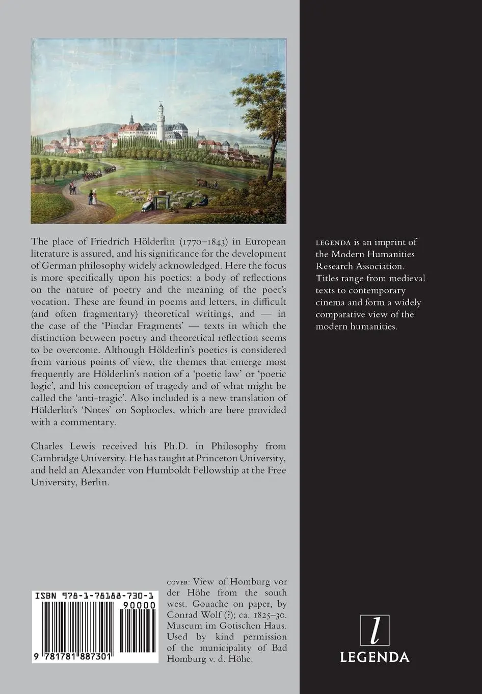 Rückseite: 9781781887301 | Law of Poetry | Studies in Hölderlin's Poetics | Charles Lewis | Buch