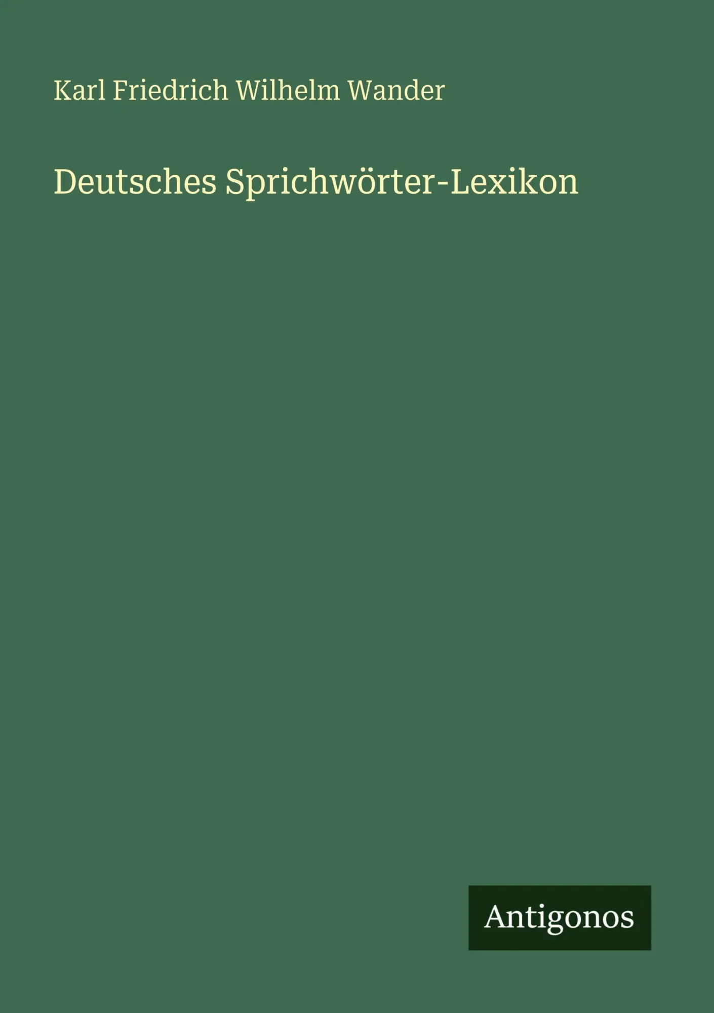 Deutsches Sprichwörter-Lexikon