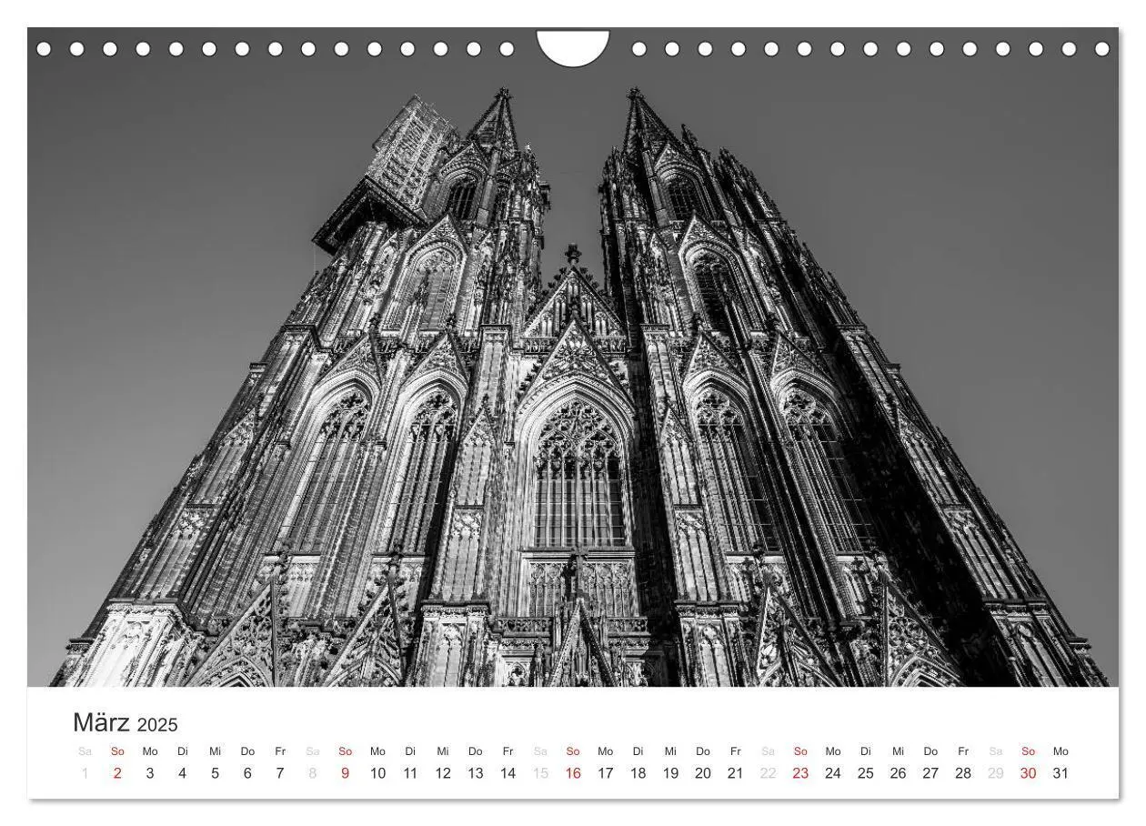 Bild: 9783435557301 | Köln - monochrome Ansichten (Wandkalender 2025 DIN A4 quer),...