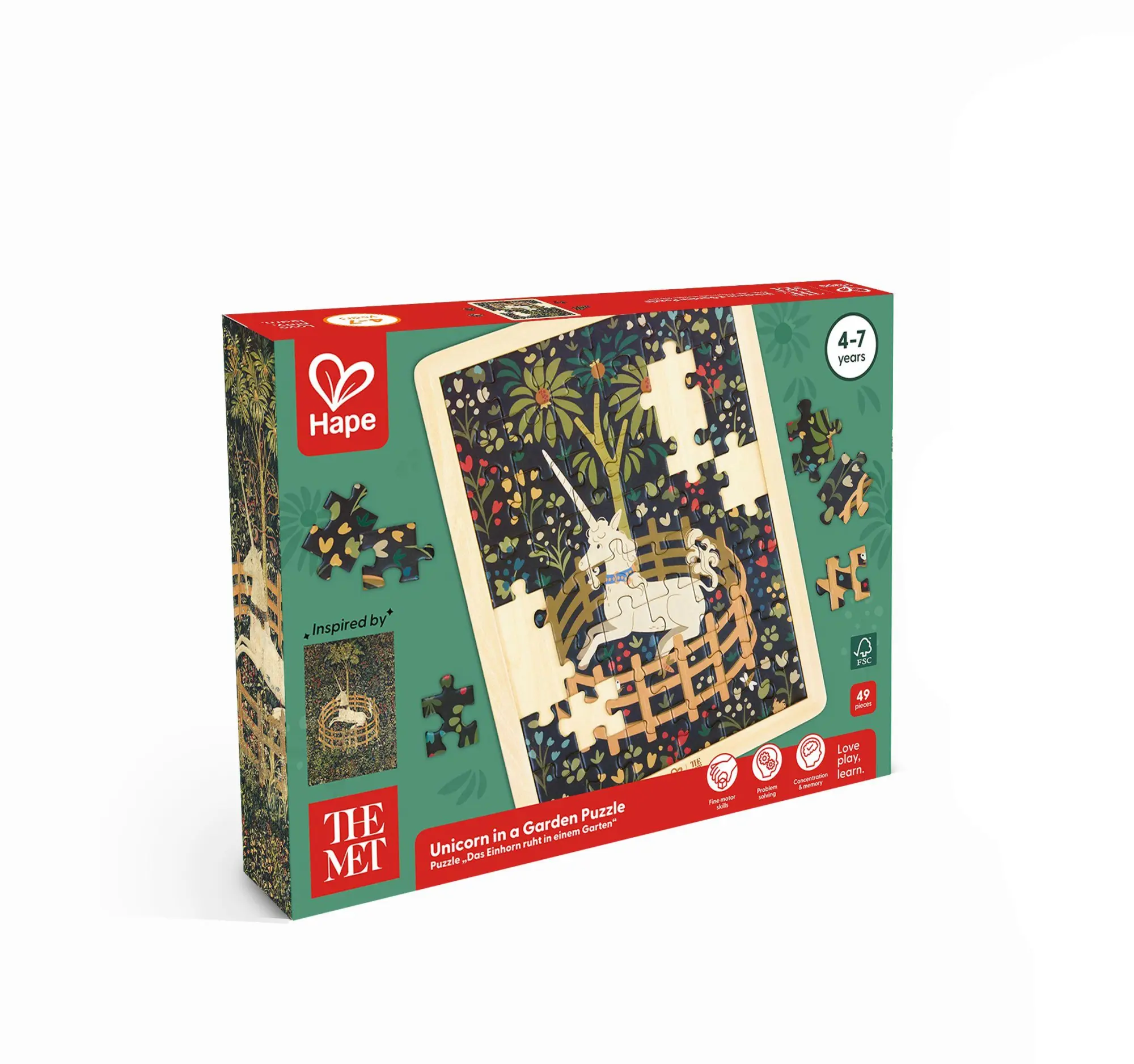 Cover: 6943478057401 | The Met: Puzzle "Das Einhorn ruht in einem Garten" - 48 Teile | Spiel
