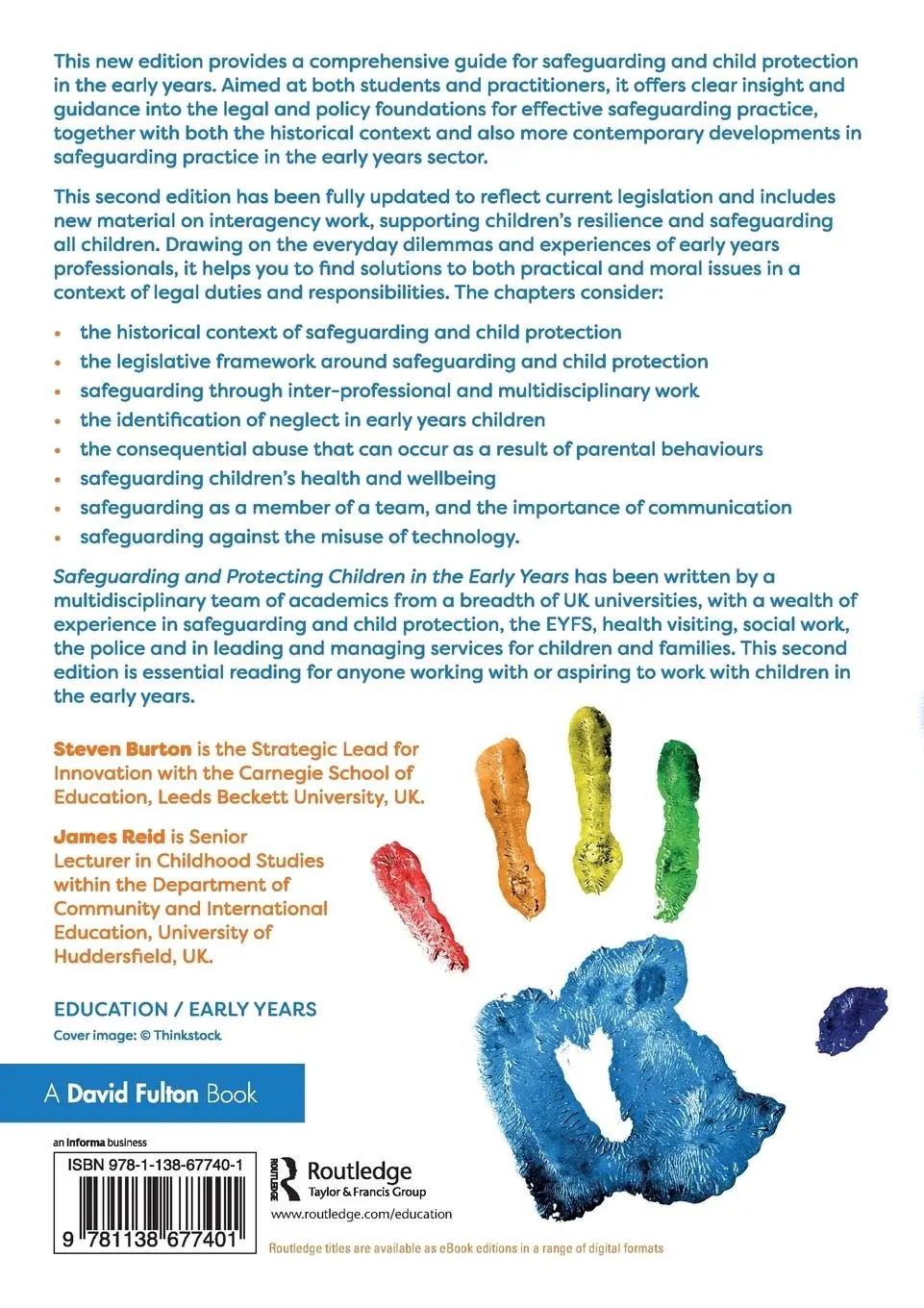 Rückseite: 9781138677401 | Safeguarding and Protecting Children in the Early Years | Taschenbuch