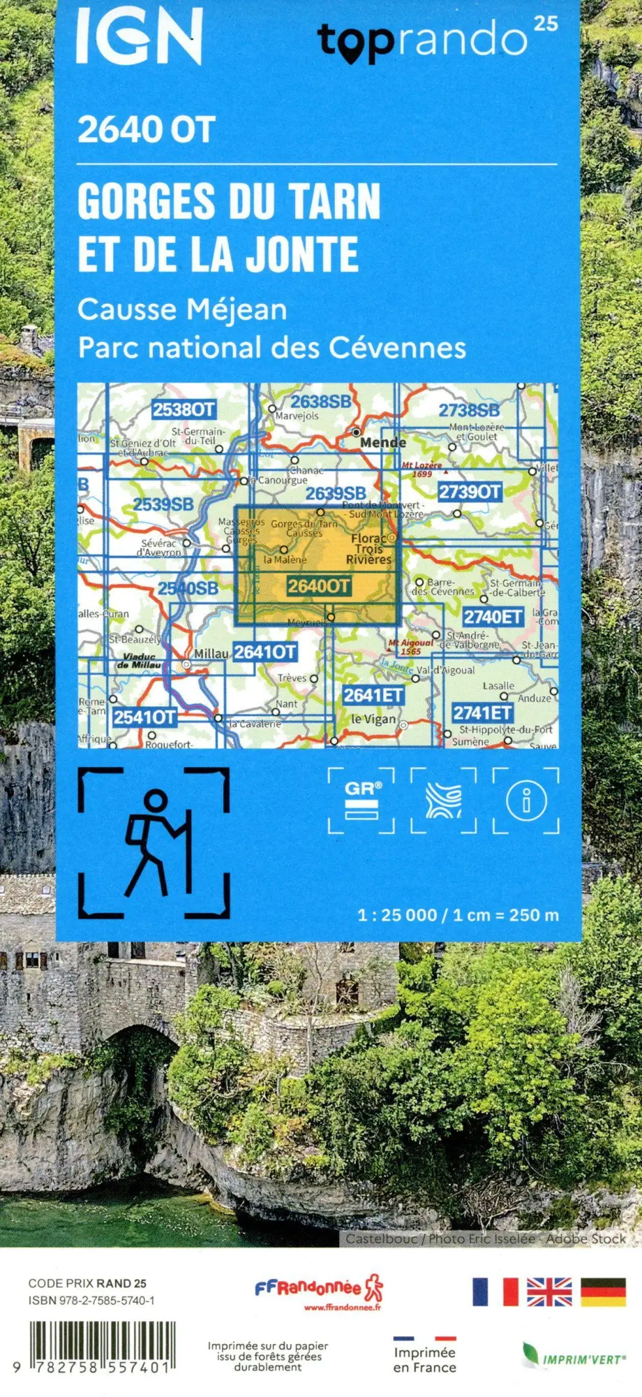 Bild: 9782758557401 | 2640OT Gorges du tarn et de la Jonte | 1:25000 | (Land-)Karte | 2025
