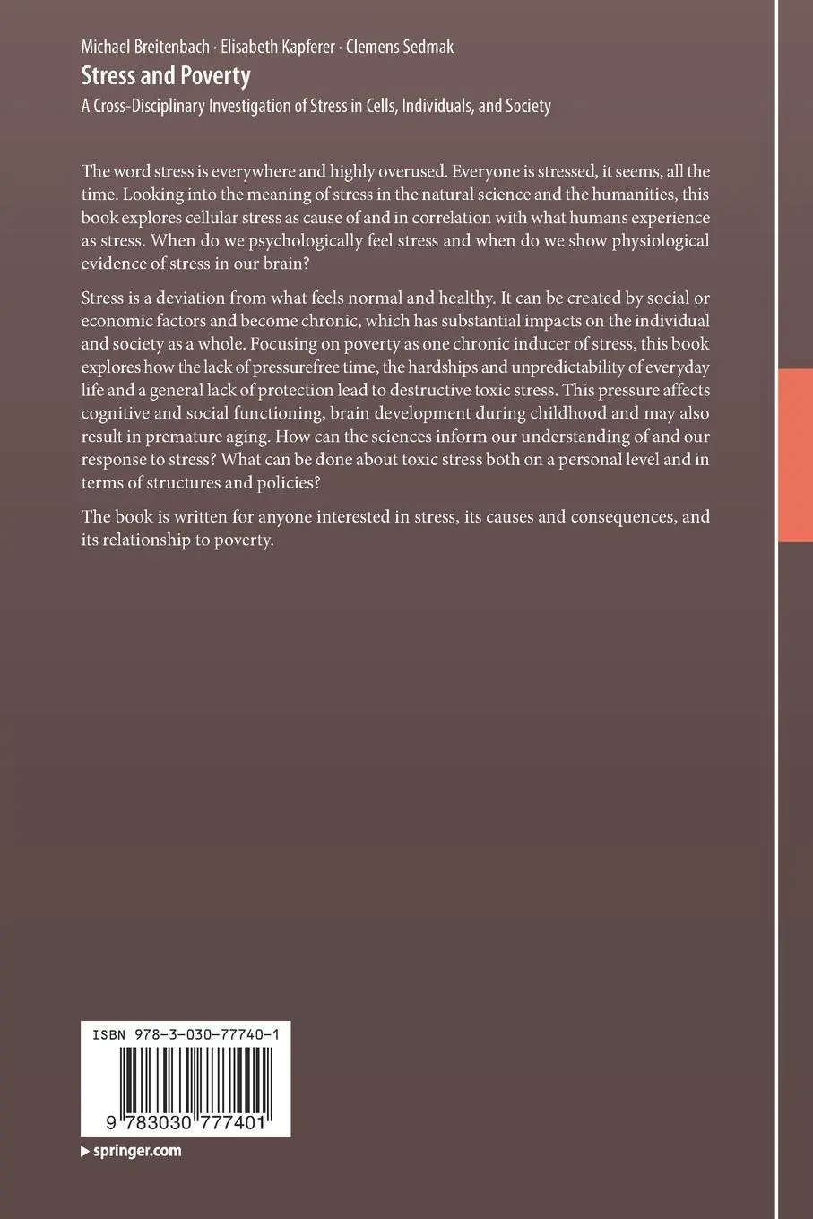 Rückseite: 9783030777401 | Stress and Poverty | Michael Breitenbach (u. a.) | Taschenbuch | xx
