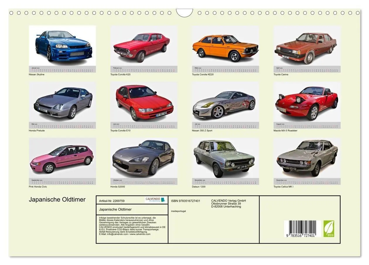 Bild: 9783516727401 | Japanische Oldtimer (Wandkalender 2026 DIN A3 quer), CALVENDO...