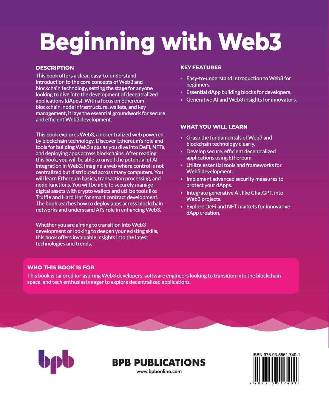 Rückseite: 9789355517401 | Beginning with Web3 | Ken Huang | Taschenbuch | Englisch | 2024