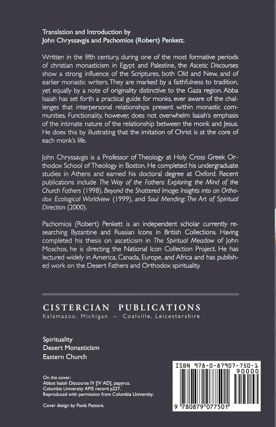 Rückseite: 9780879077501 | Abba Isaiah of Scetis | Ascetic Discourses | Isaiah | Taschenbuch