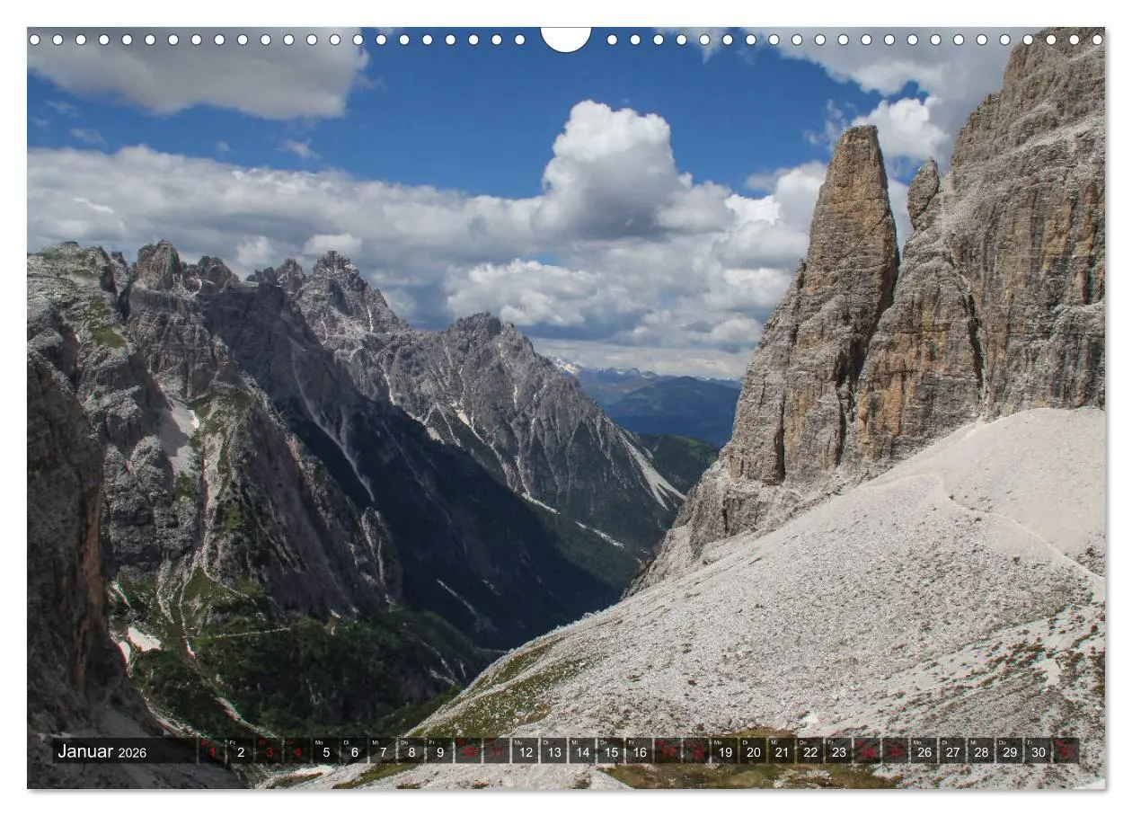 Bild: 9783457867501 | Dolomiten 2026 - Die weißen Berge (Wandkalender 2026 DIN A3 quer),...