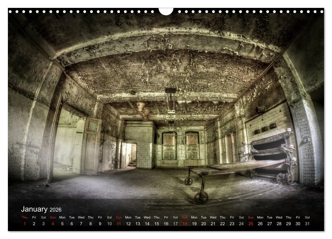 Bild: 9783516577501 | Lost Places HDR Beelitz II (Wall Calendar 2026 DIN A3 landscape),...