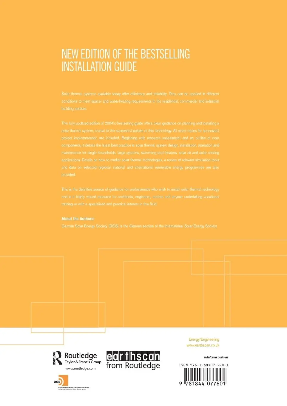 Rückseite: 9781844077601 | Planning and Installing Solar Thermal Systems | Society | Taschenbuch