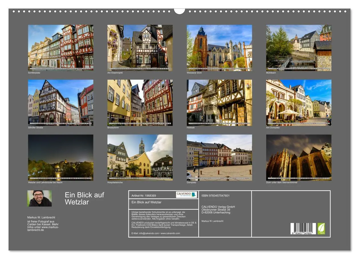 Bild: 9783457547601 | Ein Blick auf Wetzlar (Wandkalender 2026 DIN A2 quer), CALVENDO...