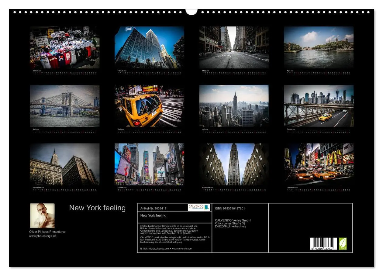 Bild: 9783516187601 | New York feeling (Wandkalender 2026 DIN A2 quer), CALVENDO...