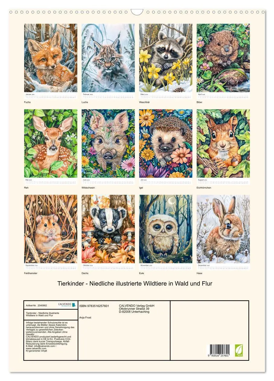 Bild: 9783516257601 | Tierkinder - Niedliche illustrierte Wildtiere in Wald und Flur...