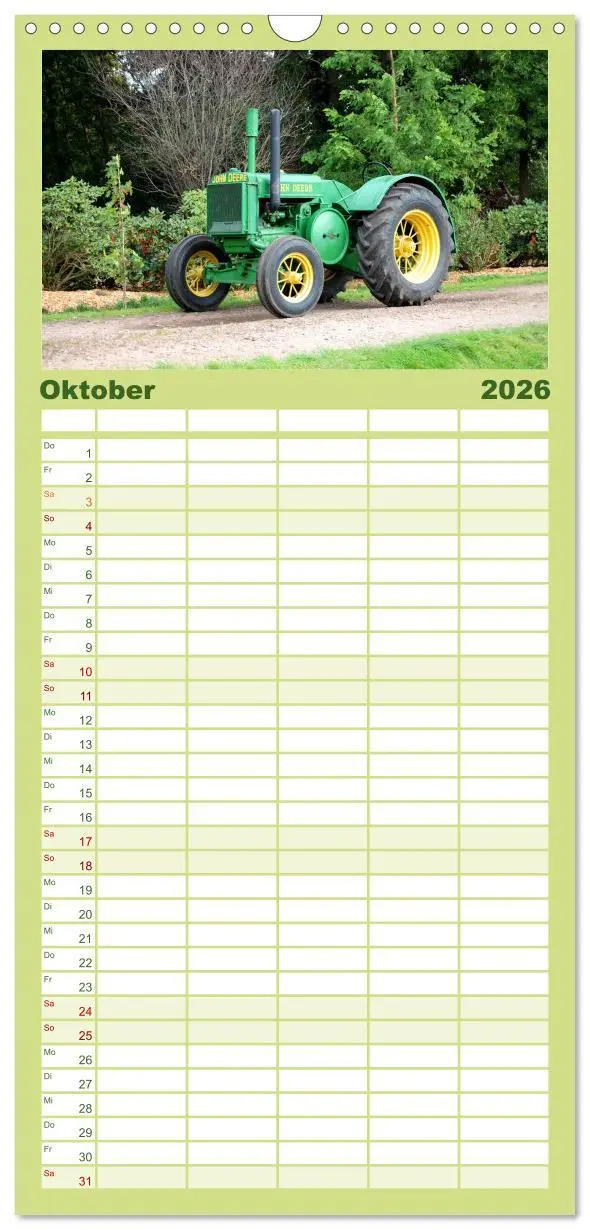 Bild: 9783516497601 | Familienplaner 2026 - Historische Traktoren 2026 mit 5 Spalten...