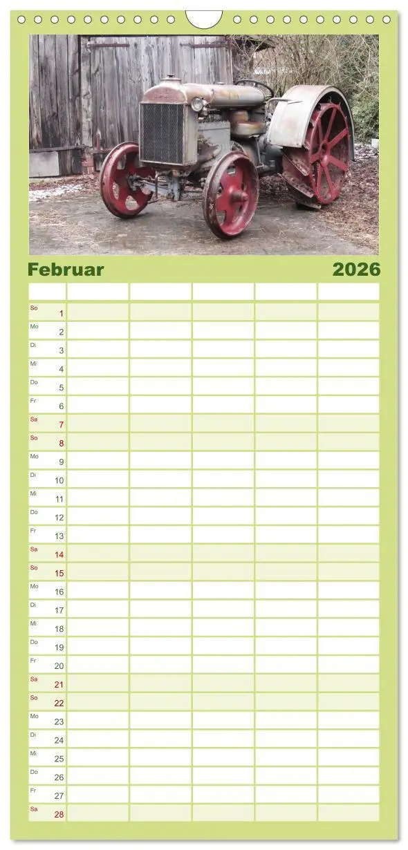 Bild: 9783516497601 | Familienplaner 2026 - Historische Traktoren 2026 mit 5 Spalten...