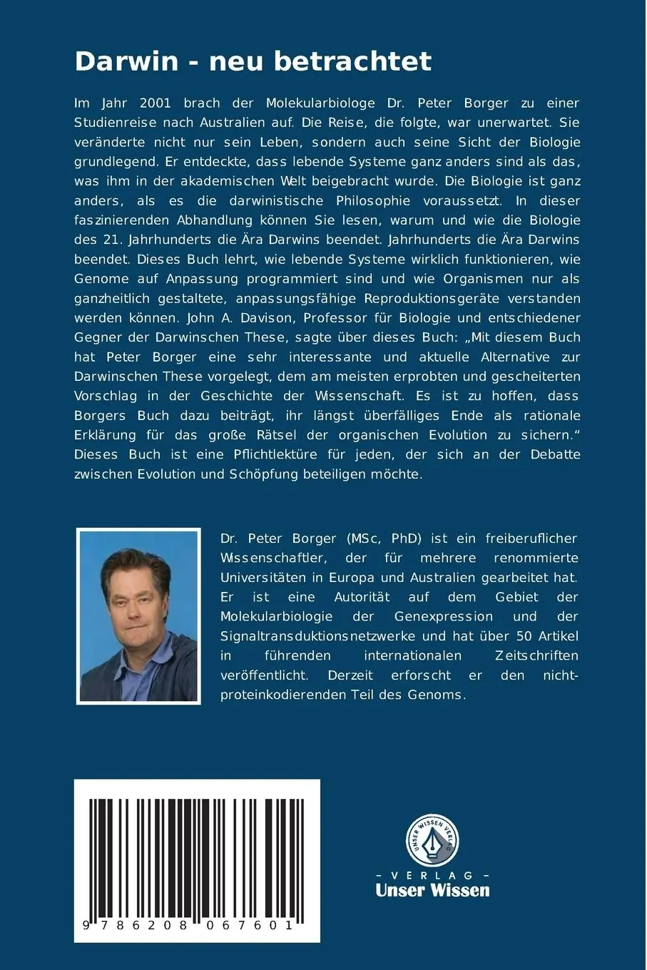 Rückseite: 9786208067601 | Darwin - neu betrachtet | Peter Borger | Taschenbuch | Paperback