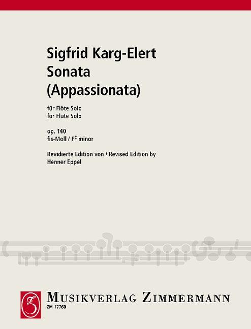 Cover: 9790010177601 | Sonata (Appassionata) | Sigfrid Karg-Elert | Broschüre | 8 S.