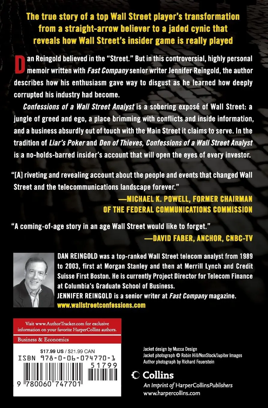 Rückseite: 9780060747701 | Confessions of a Wall Street Analyst | Daniel Reingold | Taschenbuch
