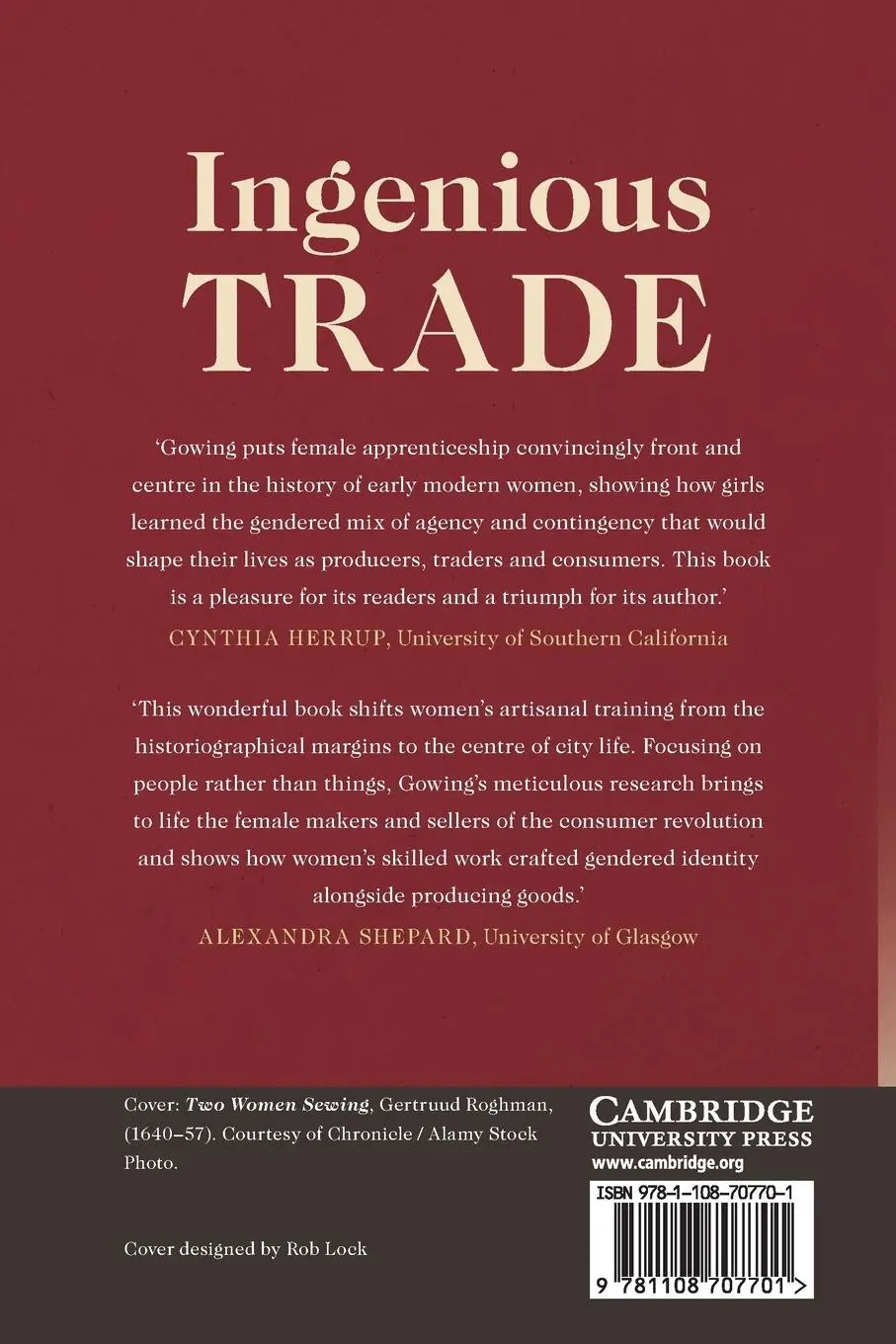 Rückseite: 9781108707701 | Ingenious Trade | Laura Gowing | Taschenbuch | Englisch | 2023