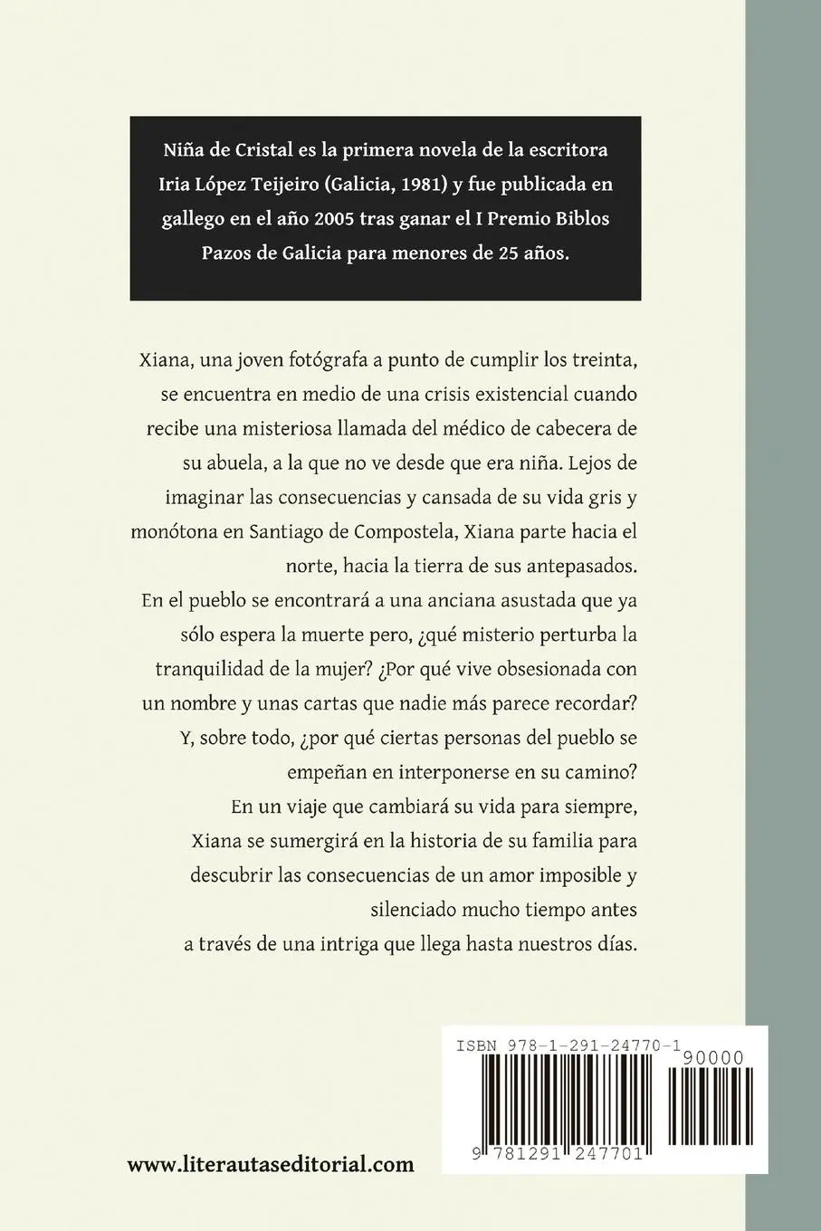 Rückseite: 9781291247701 | Niña de Cristal | Iria López Teijeiro | Taschenbuch | Spanisch | 2012