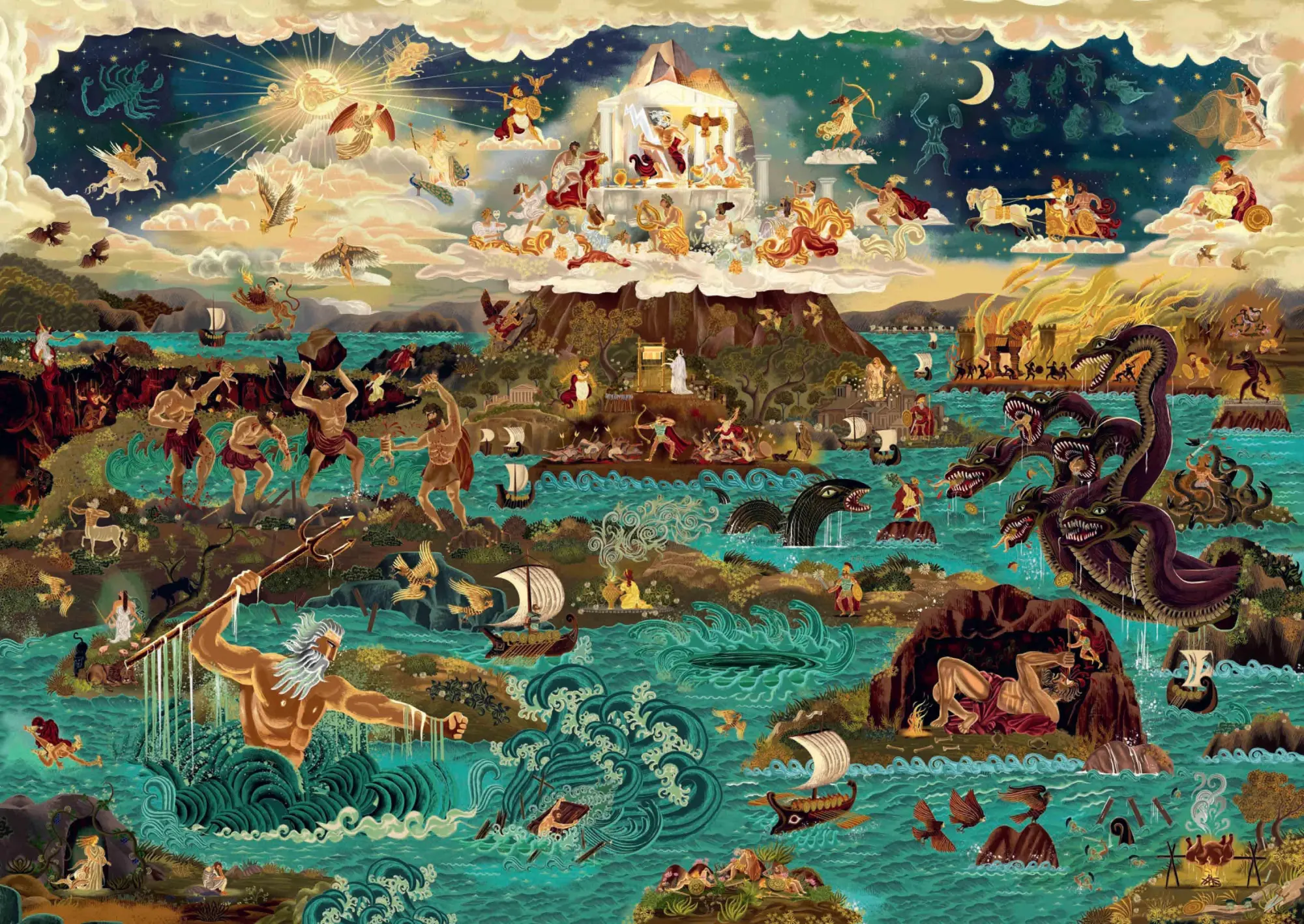 Bild: 9781399637701 | The World of the Odyssey | A 1000-piece jigsaw puzzle by Adam Simpson