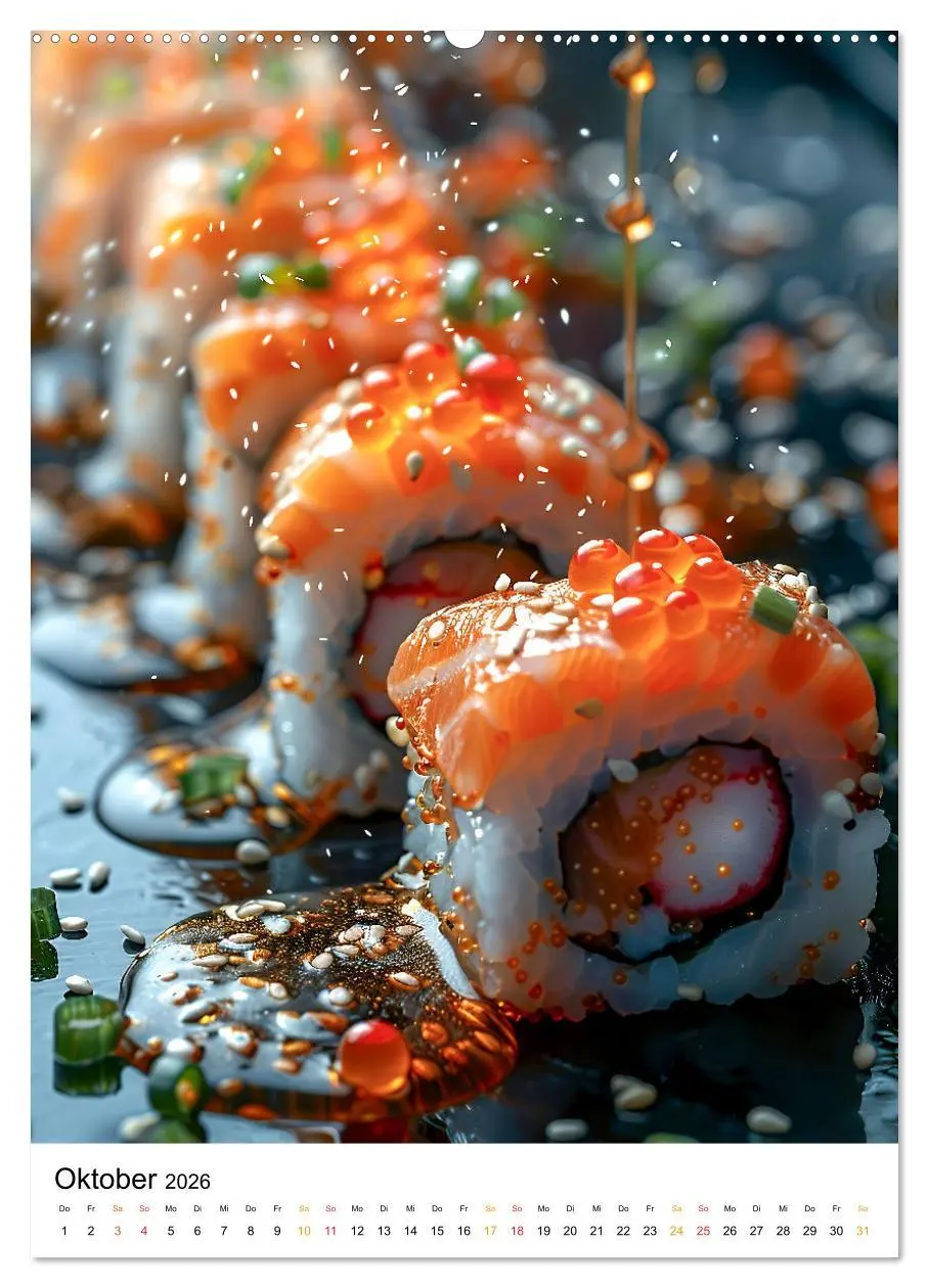 Bild: 9783516247701 | Sushi für Kenner (Wandkalender 2026 DIN A2 hoch), CALVENDO...