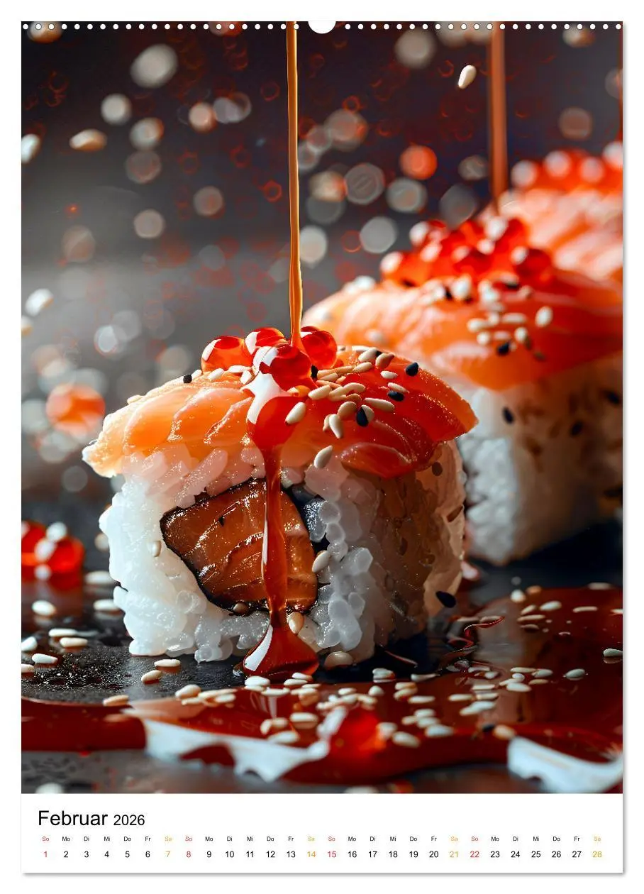 Bild: 9783516247701 | Sushi für Kenner (Wandkalender 2026 DIN A2 hoch), CALVENDO...