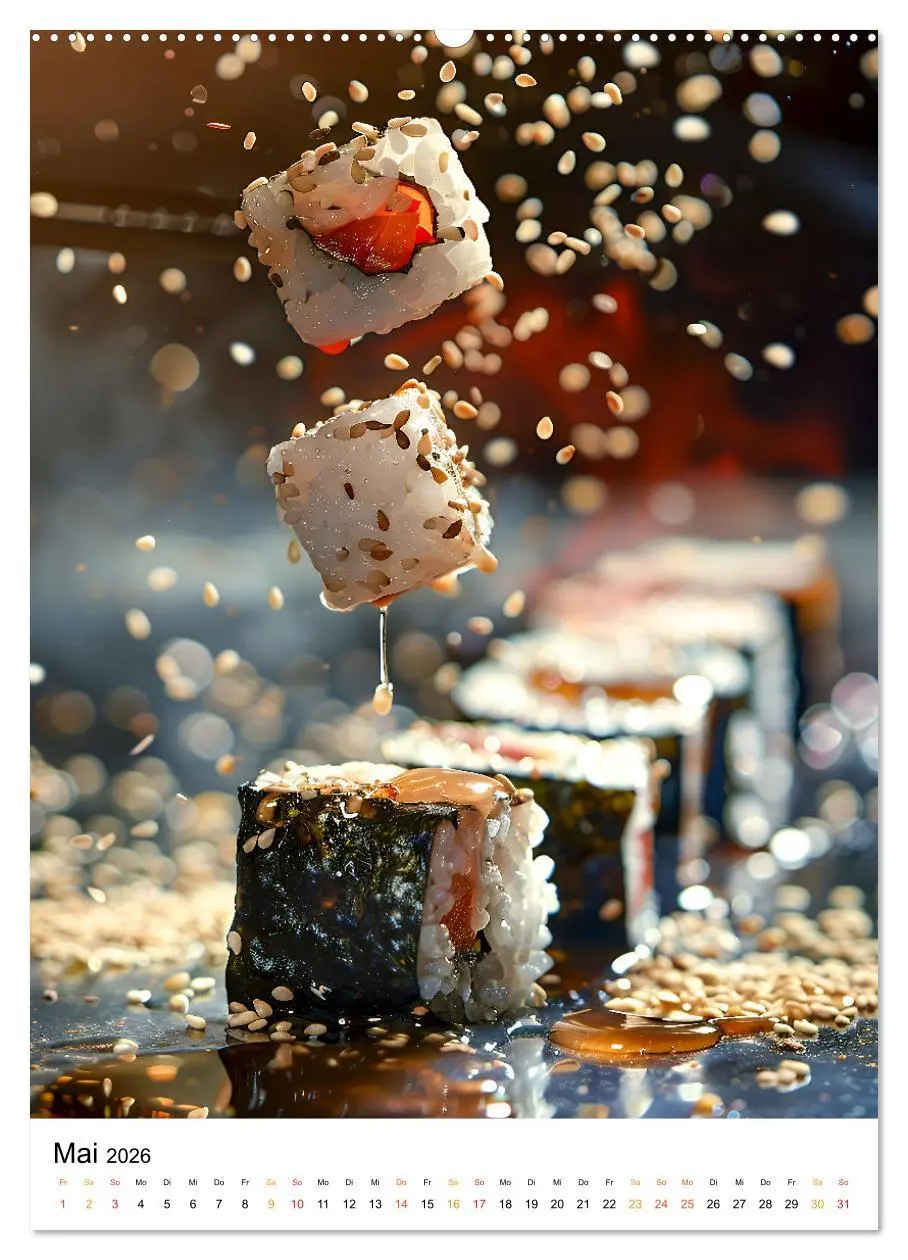 Bild: 9783516247701 | Sushi für Kenner (Wandkalender 2026 DIN A2 hoch), CALVENDO...