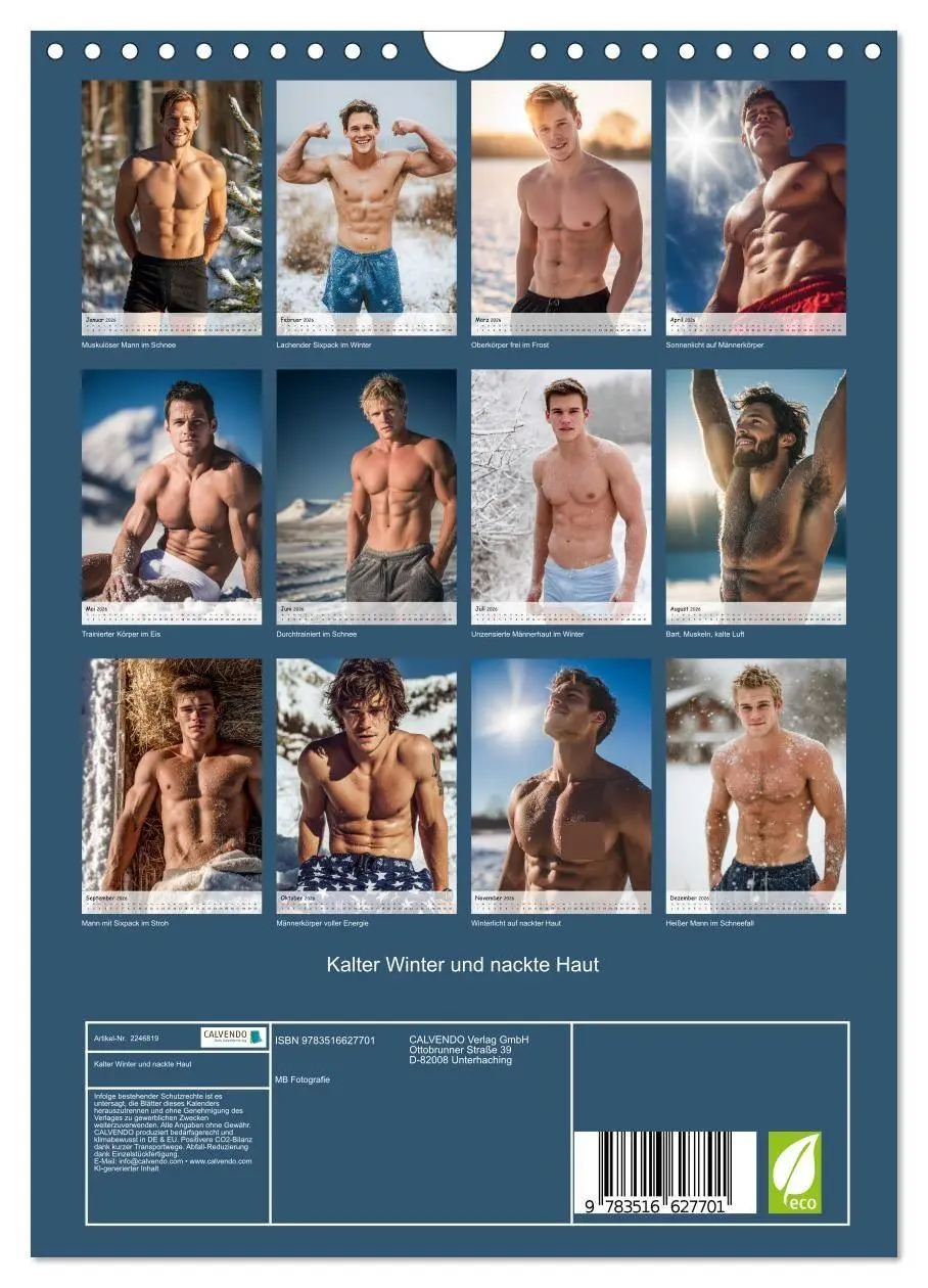 Bild: 9783516627701 | Kalter Winter und nackte Haut (Wandkalender 2026 DIN A4 hoch),...