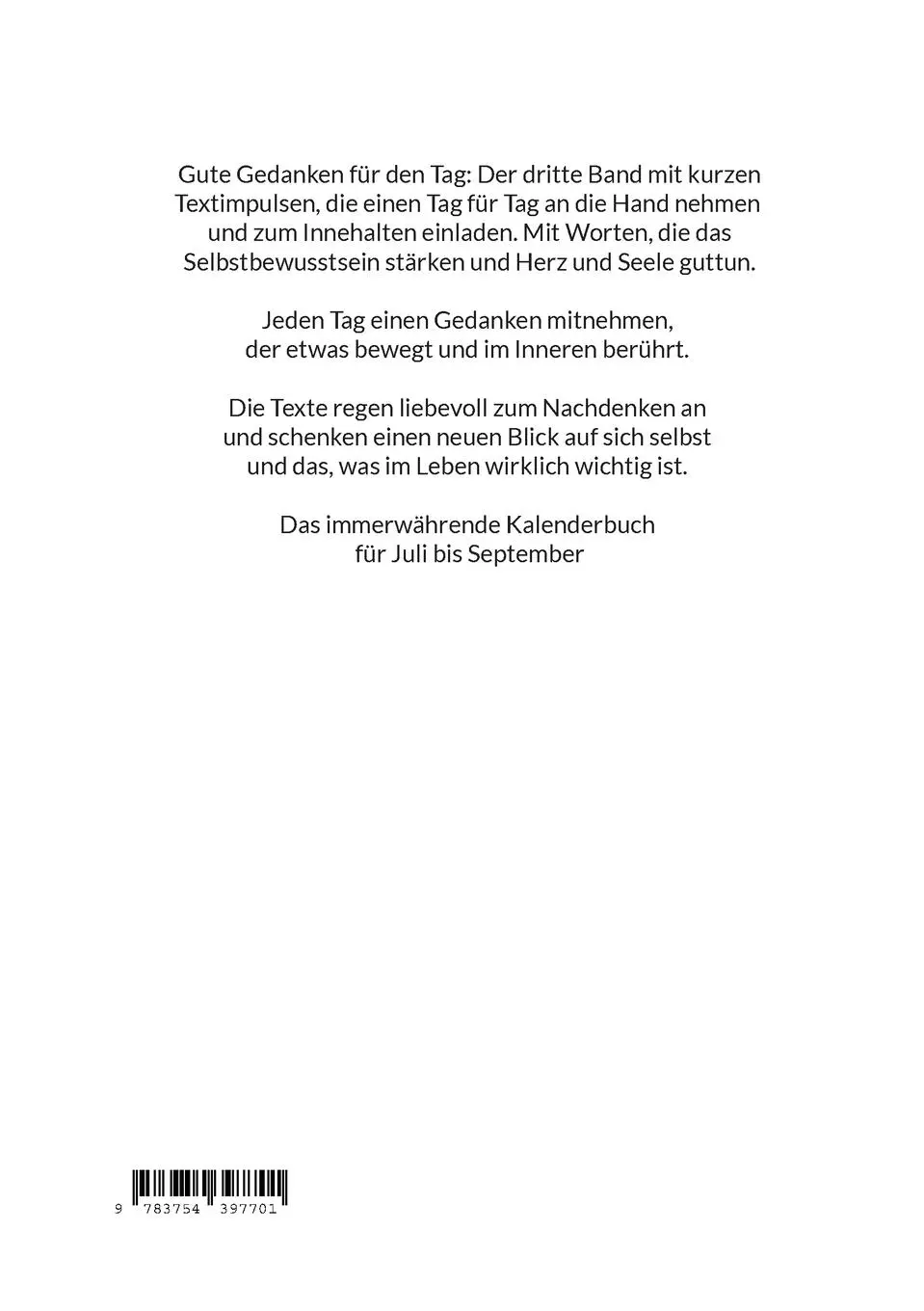 Rückseite: 9783754397701 | Gute Gedanken für den Tag - In Fülle leben | Alexandra Cordes-Guth
