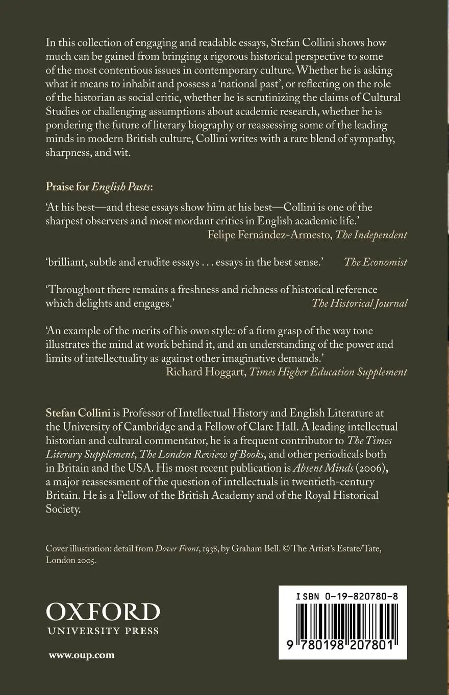 Rückseite: 9780198207801 | English Pasts | Essays in History and Culture | Stefan Collini | Buch