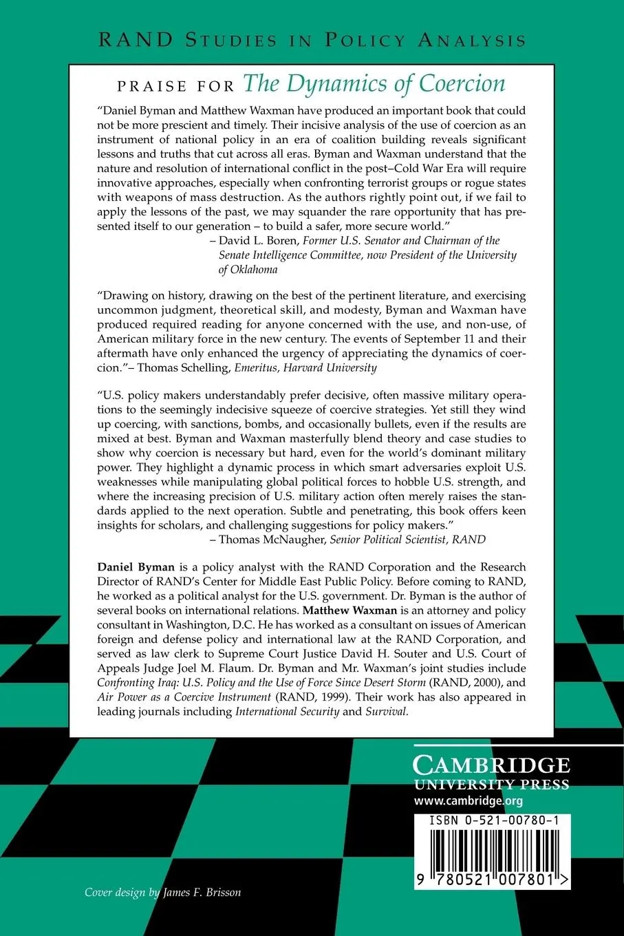 Rückseite: 9780521007801 | The Dynamics of Coercion | Daniel Byman (u. a.) | Taschenbuch | 2005