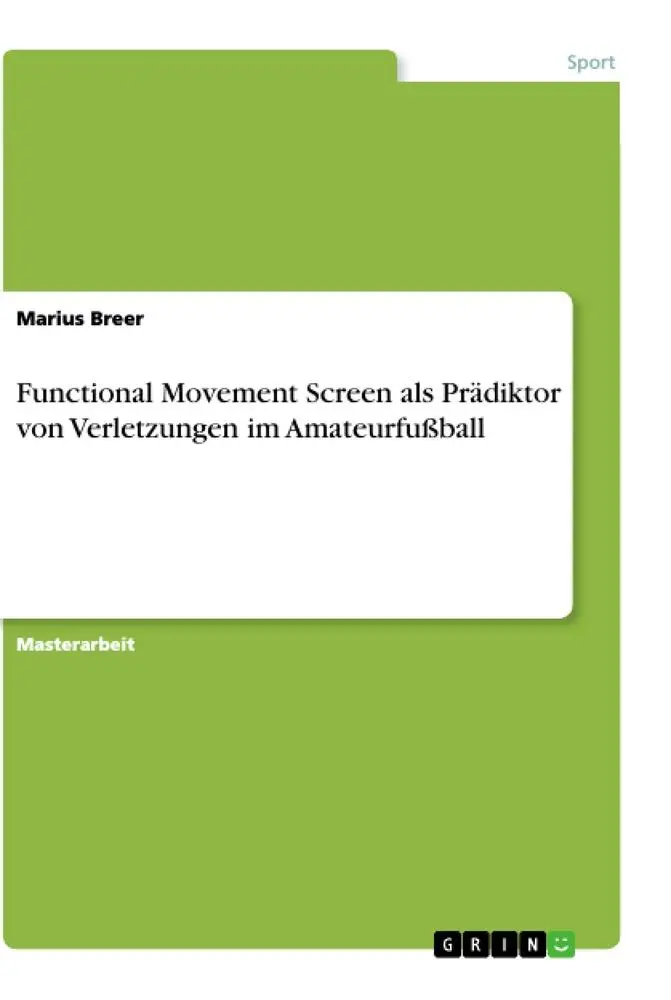 Cover: 9783346197801 | Functional Movement Screen als Prädiktor von Verletzungen im...