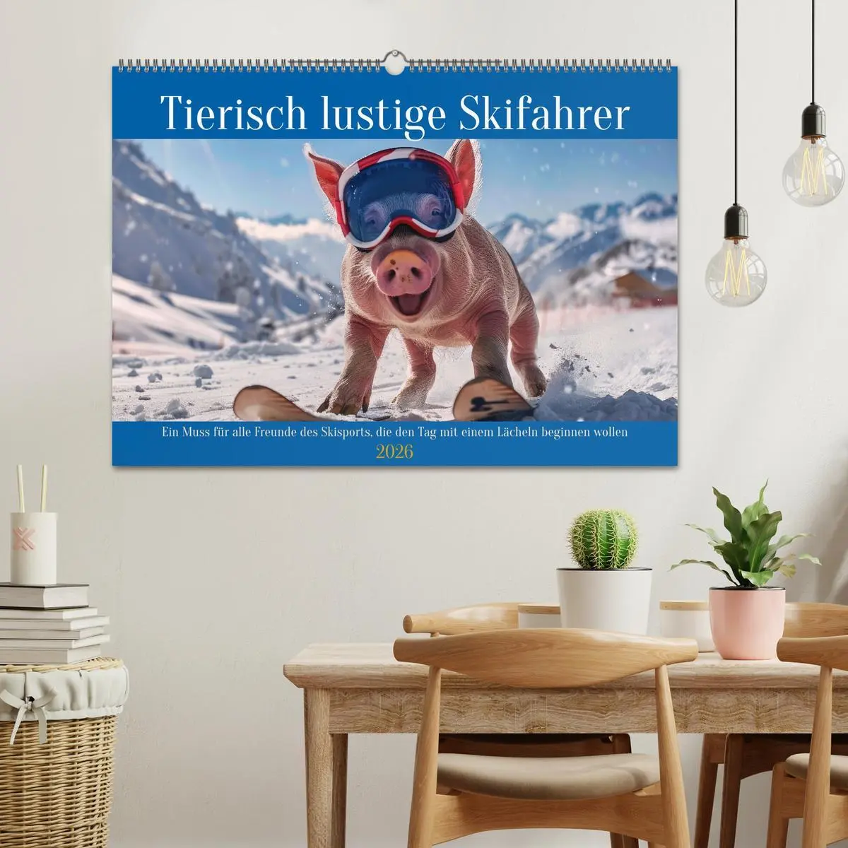 Bild: 9783457387801 | Tierisch lustige Skifahrer (Wandkalender 2026 DIN A2 quer),...