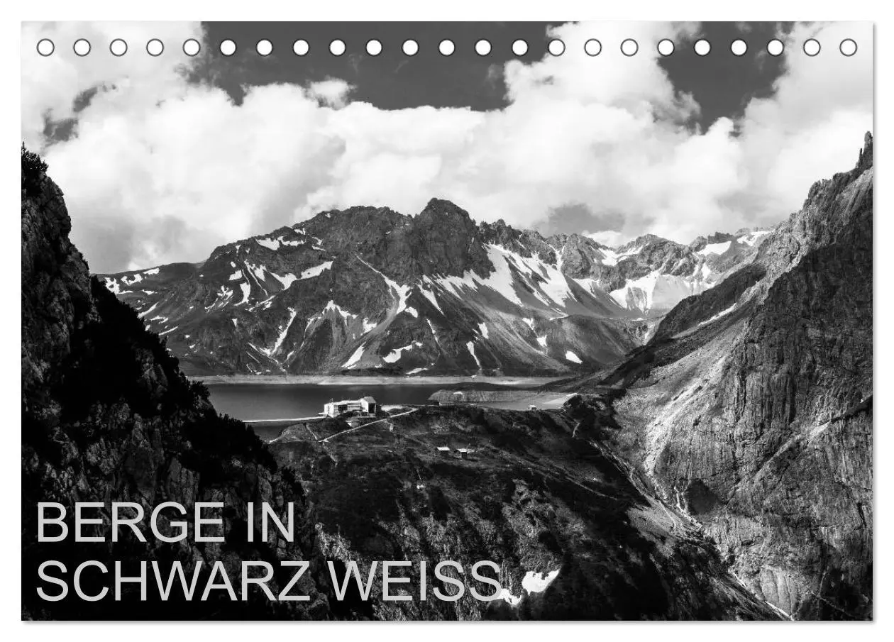 Cover: 9783516097801 | BERGE IN SCHWARZ WEISS (Tischkalender 2026 DIN A5 quer), CALVENDO...