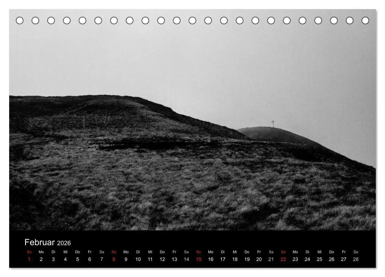 Bild: 9783516097801 | BERGE IN SCHWARZ WEISS (Tischkalender 2026 DIN A5 quer), CALVENDO...