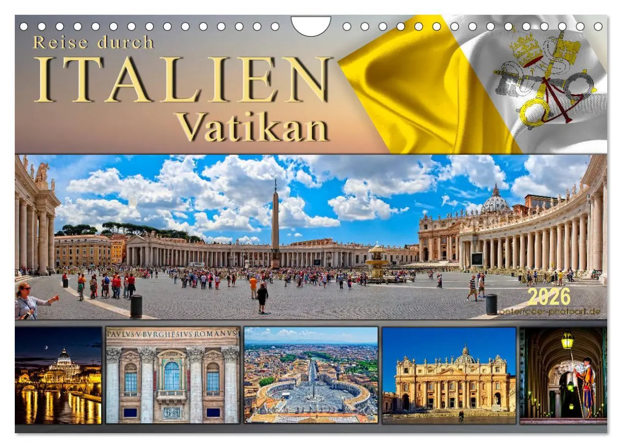 Cover: 9783516237801 | Reise durch Italien Vatikan (Wandkalender 2026 DIN A4 quer),...