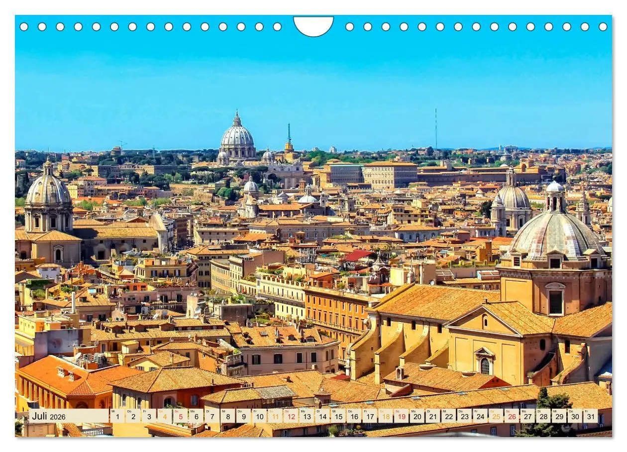 Bild: 9783516237801 | Reise durch Italien Vatikan (Wandkalender 2026 DIN A4 quer),...