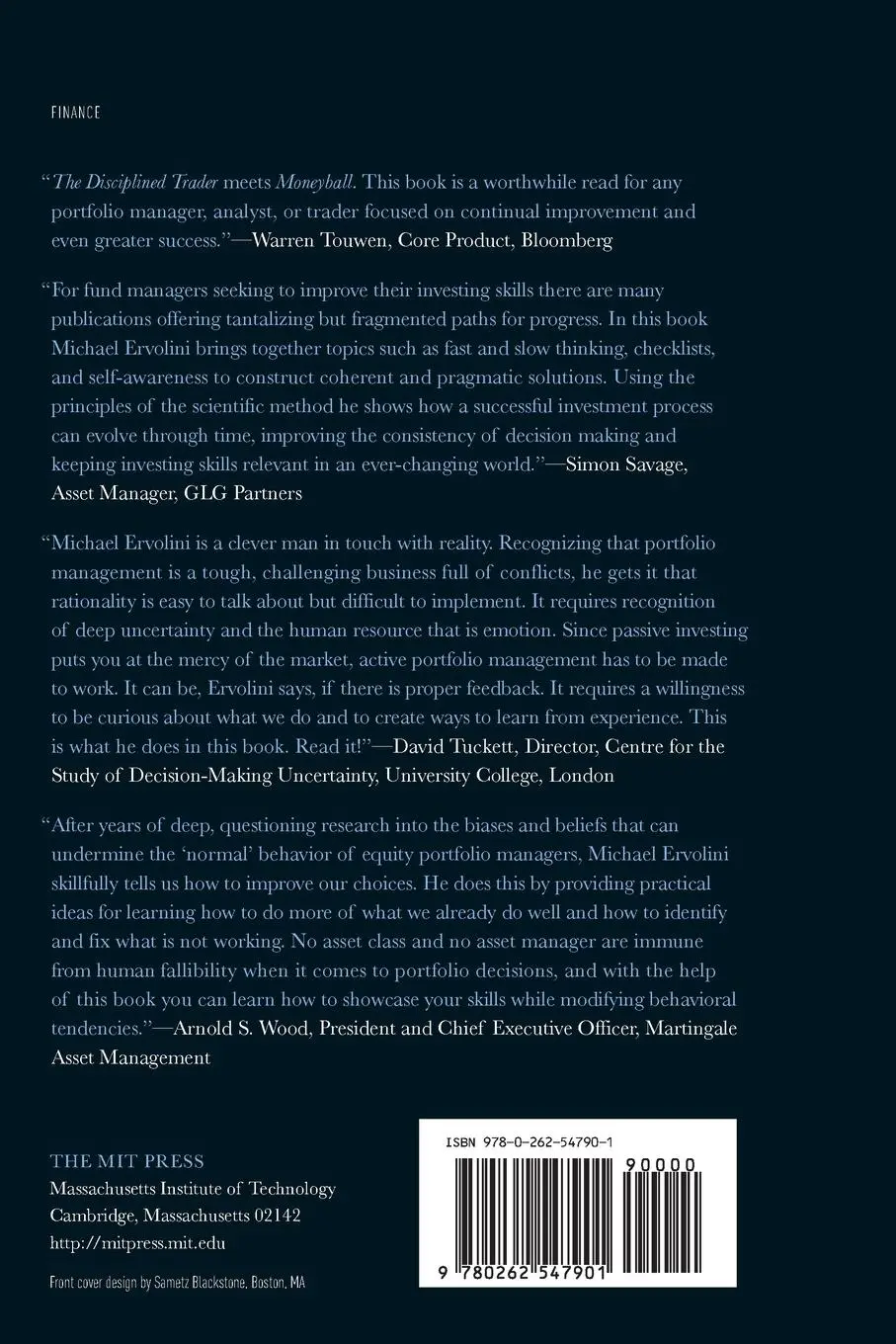 Rückseite: 9780262547901 | Managing Equity Portfolios | Michael A. Ervolini | Taschenbuch | 2023